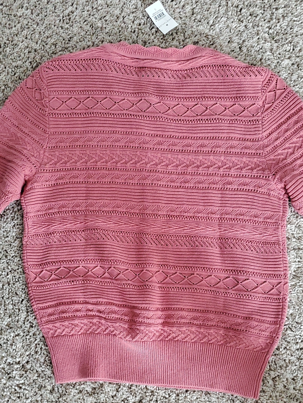 Ann Taylor Weekend Collection Scalloped Henley Sweater NWT SZ Sml - Picture 5 of 6